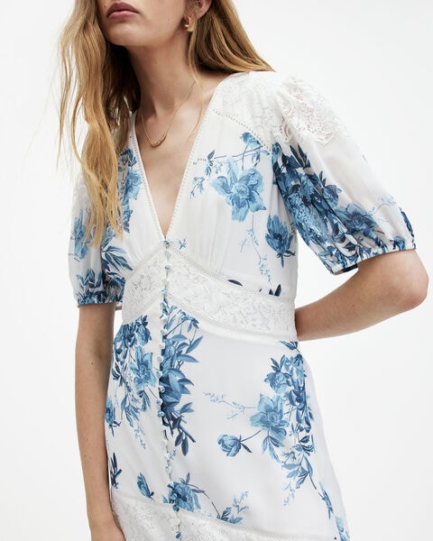 dinah dekorah lace floral maxi dress ALLSAINTS Dinah Lace Dekorah Floral Maxi Dress